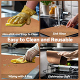 RAINFLOW Copper Grill Mats for Outdoor Grill - Set of 5 Teflon Non-Stick BBQ Accessories Reusable and Easy to Clean Grilling Mats for Gas Charcoal Electric 15.75 x 13 Inch RAINFLOW