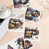 TDFERAN 6 Packs DIY Diamond Art Cards Unicorn Diamond Painting Cards Holiday Card Making Kit Diamond Art Cards with Envelopes Diamond Painting Greeting Cards for Holiday Birthday Thanksgiving Day TDFERAN