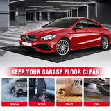 Partol Garage Floor Containment Mat Non-Slip Garage Floor Mat Heavy Duty Waterproof Garage Mat Floor Protection from Sand, Snow, Rain and Mud for Cars (8.6 x 20ft) PARTOL