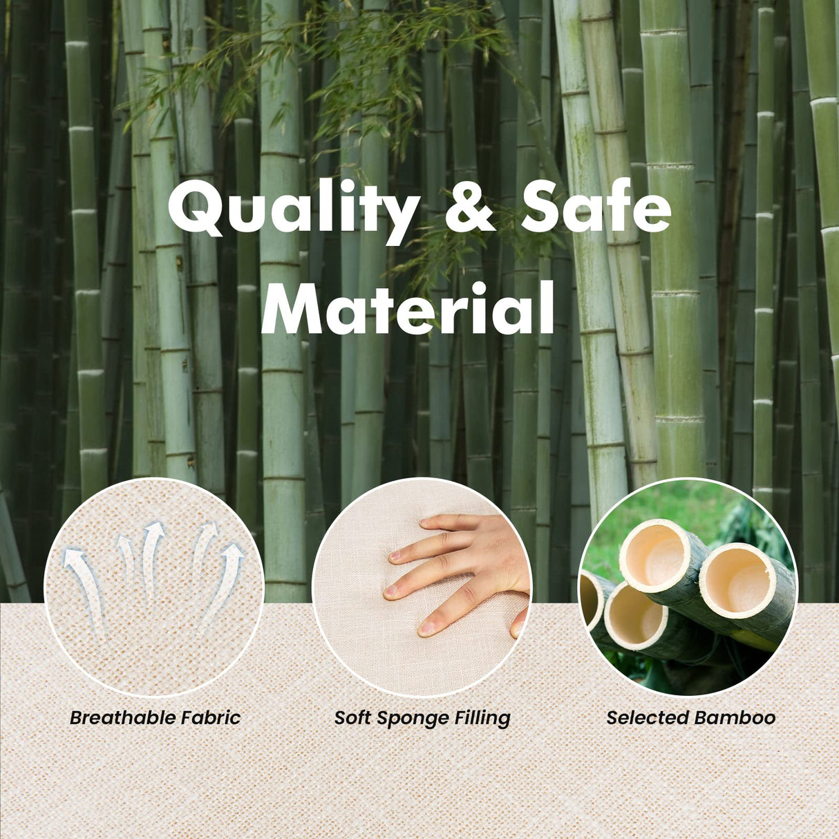 COSTWAY Bamboo Accent Chair, Modern Painted Bamboo Leisure Chair w/Comfy Fiber Cushion, Curved Backrest, Solid Legs, Upholstered Armchair for Living Room, Bedroom, Dining Room, Natural (1) COSTWAY