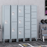 SISESOL Metal Locker Organizer for Work 66" Cabinets with Doors, Tall Narrow Storage Cabinet - Locker Storage Cabinets for School, Gym, Home, Office, Garage SISESOL
