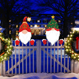4 Pcs Christmas Fence Peeker Decoration Garden Yard Decorations Xmas Outdoor Garden Fence Sign Ornament Christmas Peeker Art for Holiday Patio Home Decor(Novel Style) Amyhill