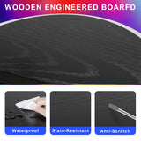 TV Stand for 75 inch TV, Entertainment Center with LED Light, Modern Wood TV Console with Texture Entertainment Stand with Highlight Storage Cabinet for TVs Up to 70-80" Black HUAHUU