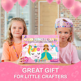 Craftikit® 20 Award-Winning Princess & Unicorn Crafts for Kids Ages 3-10 Years, All-Inclusive Toddler Arts and Craft Kits for Kids, Fun Toddler Craft Box for Girls in Preschool Craftikit