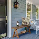 Wnutrees 43" Farmhouse Wood Bench, Long Rustic Indoor Storage Bench for Entryway, Living Room, Dining Room, Solid Wood Construction, Original Wood Wnutrees