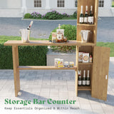 AMERLIFE 13x15 Spruce Wood Gazebo, Hardtop Gazebo with Double Iron Roof & Storage bar, Outdoor Paviloin with Wood Frame for Patio, Parties, Garage, Lawns AMERLIFE