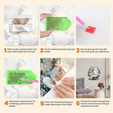 MXJSUA Moon Flower Fairy Special Shaped Hanging Diamond Painting Art Kits for Adults, Crystal Rhinestone Acrylic Gem Art Pendant Ornaments Kit for Home Decor and Gift 7.87 * 7.87 Inch MXJSUA