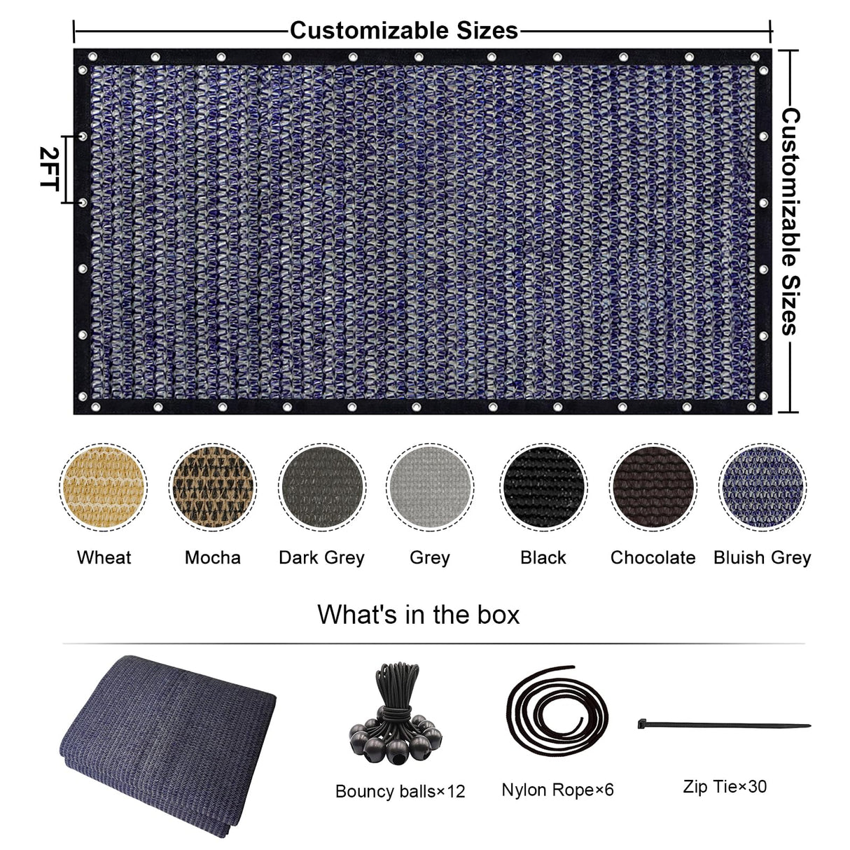 KANAGAWA 90% Sun Shade Cloth 12'X 20' Outdoor Pergola Shade Cover Canopy with Grommets UV Block Privacy Screen for Patio, Backyards, Outdoor, Carport, Garden, Pewter Gray KANAGAWA