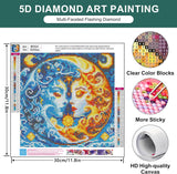 Zythron Sun and Moon Diamond Art Kits for Adults-Diamond Art Painting Diamond Painting Kit for Adult,Round Full Drill Diamonds, Diamond Art Kits for Home Decor 12x12in Zythron
