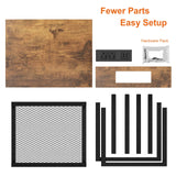 Fixwal Nightstands Set of 2 with Charging Station, End Tables with U-S-B Ports and Power Outlets, Narrow Bedside Table Set of 2 for Living Room, Farmhouse, Sofa Couch (Rustic Brown) Fixwal