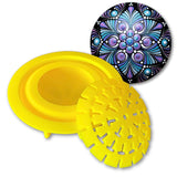 Silicone Mold for Making Stones with Dome Template - Design #3 by Happy Dotting Company - Round and Smooth for Dotting Rocks and Mandala Art DIY Crafts Painting Drawing - Gypsum and Cement Casting Happy Dotting Company