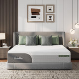 Novilla 12 Inch King Mattress, Gel Memory Foam Mattress King Size in a Box with Cool-Touch Nylon Cover for Cool Night Sleep, Pressure Relief & Body Support with Comfort Foam, CertiPUR-US Certified Novilla
