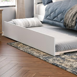 AFI Canyon Queen Farmhouse Solid Wood Platform Bed with Footboard & Twin XL Trundle, White AFI