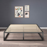 Zinus Joseph 10 Inch Metal Platforma Bed Frame/Mattress Foundation/Wood Slat Support/No Box Spring Needed/Sturdy Steel Structure, Queen, Black Zinus