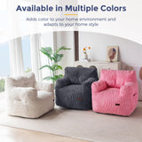 MAXYOYO Corded Bean Bag Chair, Living Room Bean Bag Chair for Adults Kids, Tufted Lazy Couch Lazy Sofa for Living Room, Stuffed with Filler MAXYOYO