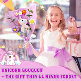 YOFUN Unicorns Gifts for Girls - Create Your Own Unicorn Flower Bouquet Craft Kit, DIY Toys for Girls Ages 6-12, Graduation & Birthday Gift Ideas for Daughter, Niece, Granddaughter (Unicorn) Y YOFUN