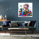 DIY Diamond Art Kits for Adults,Diamond Painting Kits for Adults,Simple Cartoon Grandma Full Drill Diamond Paintings for Beginners, 5D Paint with Diamonds Pictures Gem DIY Crafts Kits 14X14 Inch uuxsretaio