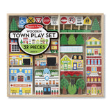 Melissa & Doug (FFP) - Pretend Play Wooden Town Play Set For Kids With Storage Melissa & Doug