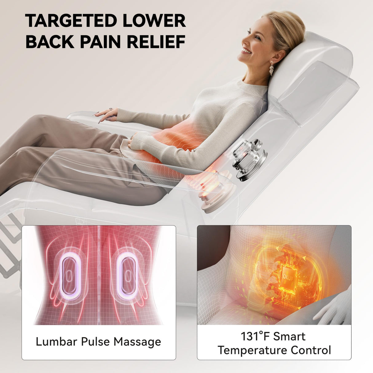 OKUP Power Lift Recliner Chair with Massage and Heat for Elderly, Electric Recliner Chairs for Adults with Side Pocket Remote Control, Infinite Position, Fabric (Burgundy) OKUP