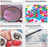 Bysincy 5D Diamond Painting Kits for Adults Halloween Diamond Arts Horror Diamond Painting DIY Full Round Drill for Home Wall Decor and Adults Kids Holiday Gift Bysincy