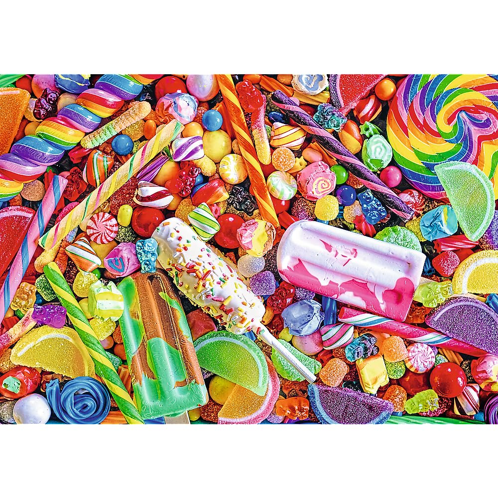 Trefl Color Splash: Lollies & Candies 1000 Piece Jigsaw Puzzle Prime 27"x19" Print, DIY Puzzle, Creative Fun, Classic Puzzle for Adults and Children from 12 Years Old Trefl