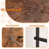 Somdot 2 Drawers Dresser with Charging Station and LED Light for Bedroom, Small Nightstand with Fabric Bins for Bedside Kids Dorm Room Closet Laundry Entryway, Wood Grain Print Somdot