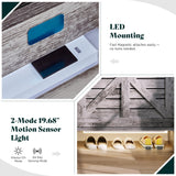 AMERLIFE Farmhouse Entryway Shoe Storage Bench with USB Motion Sensor Light, Flip Drawers & Cushioned Seat, Narrow Hallway Shoe Cabinet for Small Space, Rustic White AMERLIFE