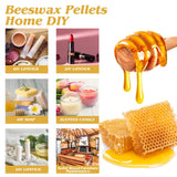 Beeswax Pellets 10LB Cosmetic Beeswax Triple Filtered Beeswax Pastilles for Candle Making Great for DIY Projects Creams Lotions Lip Balm and Soap Making Supplies(10LB) DenCert