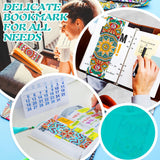 Zonon 8 Pcs Diamond Painting Bookmarks 5D Floral Art Painting Bookmarks PU Leather DIY Mandala Style Study Supplies with Tassels for Adults Gift Crafts Zonon