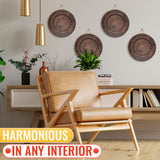 13'' Round Plastic Wood Charger Plates Set of 4 Chargers In Bulk Rustic Wood Round Table Charger Wedding Party Chargers Plate Set for 4 - 13 inch Rustic Kitchen Wood Plate Charger Wedding Table Decor BURIUS