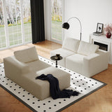 108" Cloud Modular Sectional Couch with L-Shape Chaise, Modern Sectional Sofa with Deep Seat Couch, Ultra Soft Knit Fabric Couches for Living Room, No Assembly Required, Left Facing Chaise (Beige) YVDNHP
