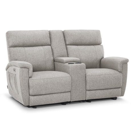 MCombo 70.8" Power Loveseat Recliner Sofa with Massage and Dual Heating, Adjustable Headrest, USB & Type C Port for Living Room, Fabric PR606M2 (Mist Grey) MCombo