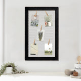 SOFE Farmhouse Memo Board Chicken Wire Frame, Black Large Bulletin Boards for Walls, Hanging Photo Display Board or Jewelry Organizer Wall Grid Panels, Decorative Vision Board for Desktop Office SOFE