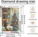 BYGFHLYW 5D Diamond Painting Kits for Adults, Cat Winter Diamond Art Kits for Adults Beginner, DIY Full Drill Round Diamond Dot Gem Painting for Home Wall Decor 12x16inch BYGFHLYW