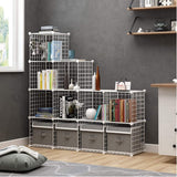 C&AHOME Wire Cube Storage, 12-Cube Storage Organizer Metal, C Grids Storage Bins Shelving, Modular Bookshelf Shelf, Closet Cabinet Ideal for Bedroom, Office 36.6”L x 12.4”W 48.4”H White C&AHOME