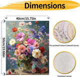 Flowers Paint by Numbers Kit for Adults,Flowers Paint by Number Kits for Beginner Acrylic On Canvas DIY Flower Oil Painting Kit Adults' Paint-by-Number Kits for Gift Home Wall Decor 16x20 Inch Ammklfh