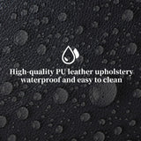 IOMOR Home Theater Seating with USB Ports and Cup Holders, Overstuffed Faux Leather Electric Power Recliner Chair with Hidden Arm Storage, Ambient Lighting (1, Black+Lighting) IOMOR