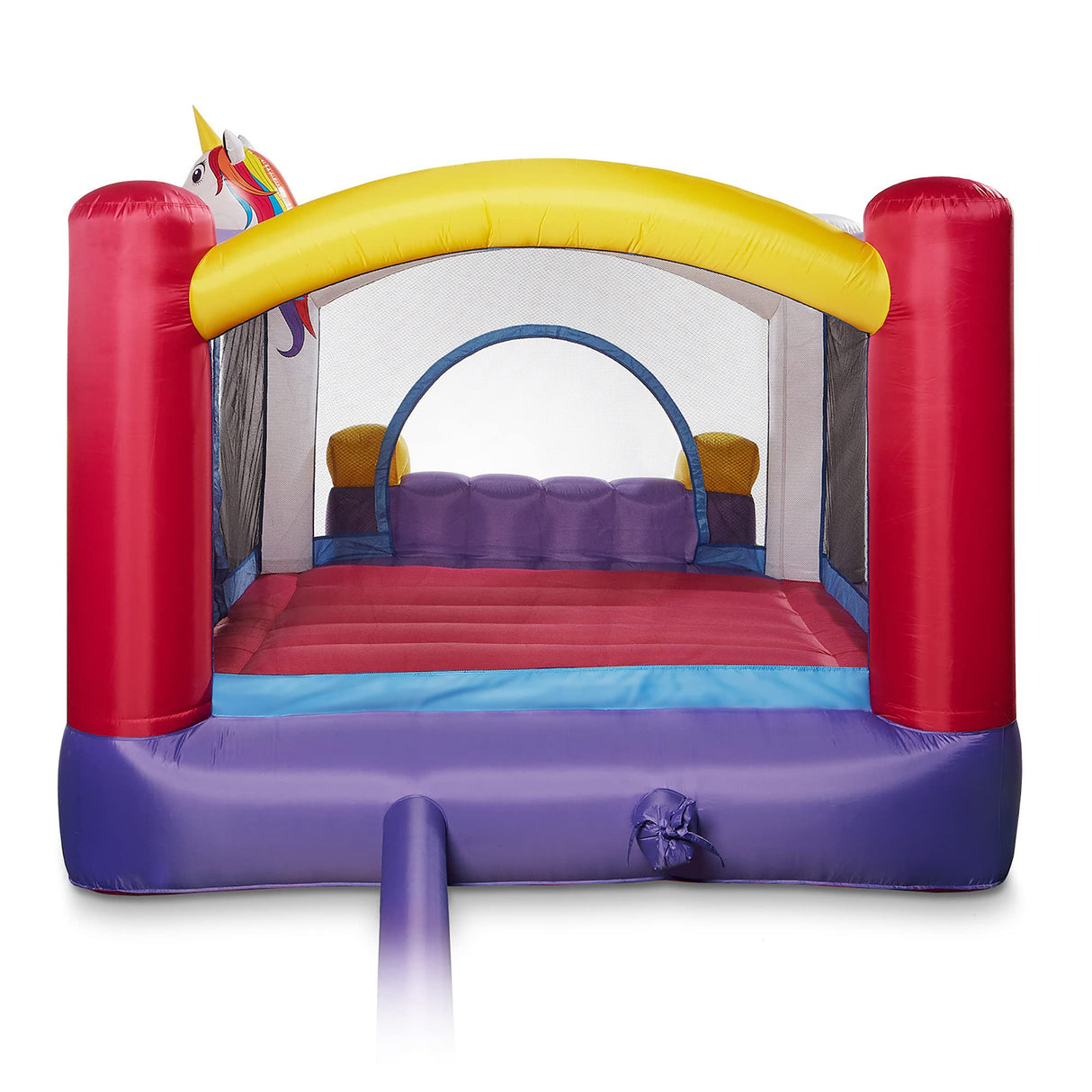 Cloud 9 Inflatable Bounce House and Blower, Unicorn Theme Bouncer for Kids with Slide, Includes Stakes and Repair Patches Cloud 9