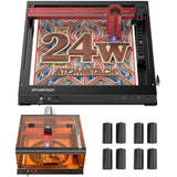 ATOMSTACK A24 Pro Laser Engraver with B3 Enclosure, 24W Output Laser Engraving Machine for Bulk Engraving Cutting with Enclosure Camera Engraving Machine for Wood Acrylic Leather Stone Metal ATOMSTACK