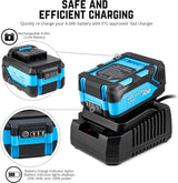 NEIKO 10881A Cordless Angle Grinder, 4 1/2-Inch Grinder with Variable Speed, 20V 4.0A Li-ion Rechargeable Battery, Powerful 8,000 rpm Brushless Motor, Grinders Power Tools, Cordless Grinder Tool NEIKO