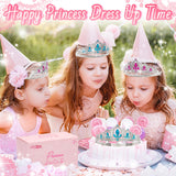 NINAOR Princess Crown Party Favors, 16Pcs Princess Dress Up Tiaras for Birthday Girl Cosplay Accessories, Princess Pretend Play Jewelry Party Supplies NINAOR