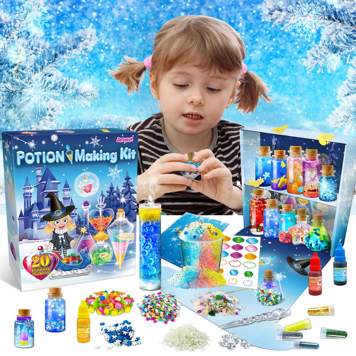 JOPSHEEN Potion Making Kit for Kids, 20 Bottles Potions, Christmas Birthday Gifts for Girls Boys JOPSHEEN