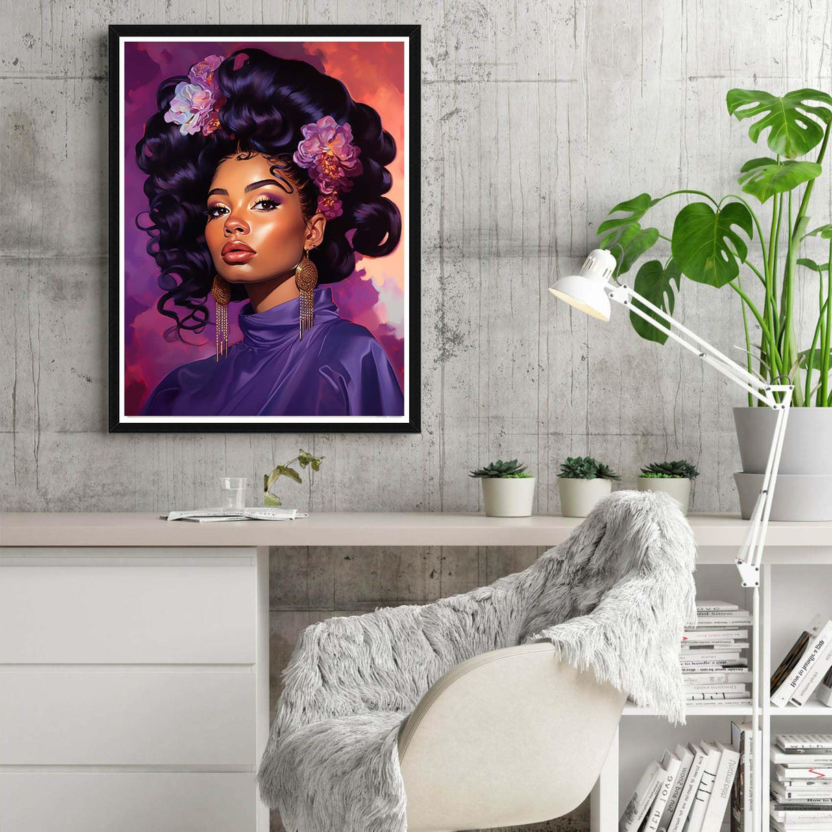 Reofrey DIY Diamond Art Kits for Adults Africa, Beauty Full Drill Round Rhinestone Diamond Painting Kits, Cross Stitch Embroidery Canvas for Crafts Home Wall Decor 30x40cm Reofrey