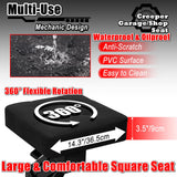 FreekyFit Mechanic Stool with Wheels, Hydraulic Adjustable Shop Stool on Wheels, Garage Work Rolling Stool Chair for Workshop, 400 LBS Capacity, 4 Inch Casters, 360° Swivel Padded Seat, Black FreekyFit