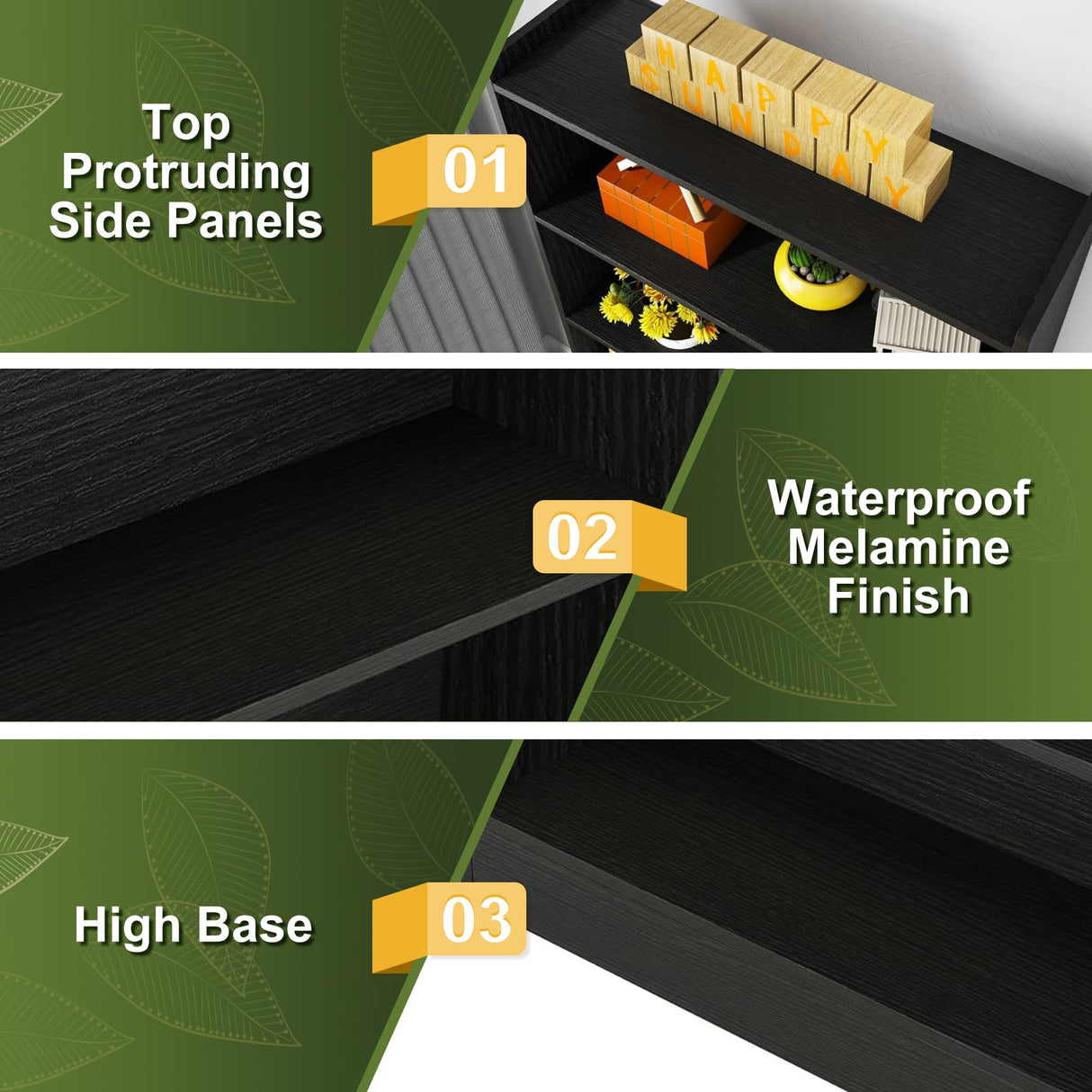 NicBex 72 Inch Tall Bookcase Modern 6-Tier Library Bookshelf Large Bookcases with Closed Back Wooden Bookcase with Stable Base Freestanding Storage Organizer for Bedroom, Office, Black NicBex