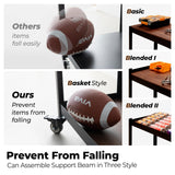 HOMEDANT House 5-Tier Metal Boltless Rolling Cart Shelf Rack Casters Heavy Duty Laminated Wheel Shelving Unit Adjustable Storage Shelves Organizer Kitchen Garage 36.2" W x 16.5" D x 69.5" H 1Pack HOMEDANT