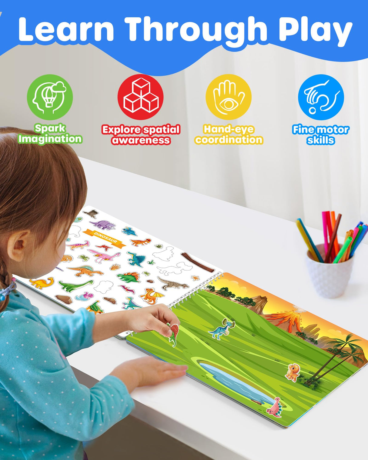 D-FantiX My Storybook Art Kit & Animal Sticker Book for Kids D-FantiX