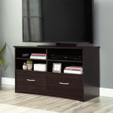 Sauder Beginnings TV Stand with Drawers, For TV's up to 46", Cinnamon Cherry finish Sauder