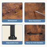 DUMOS TV Stand Dresser for Bedroom Entertainment Center with 5 Fabric Drawers Storage Organizers Units, Media Console Table with Open Shelf up for 45" Television for Living Room, Dorm, Brown DUMOS