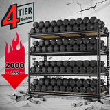 REIBII 48.2" W Garage Shelving, 2000LBS Storage Shelves Heavy Duty Shelving, 4 Tier Adjustable Metal Shelves for Garage Shelves Storage Rack Sturdy Industrial Shelving Unit, 60" H x 48.2" W x 18.2" D REIBII